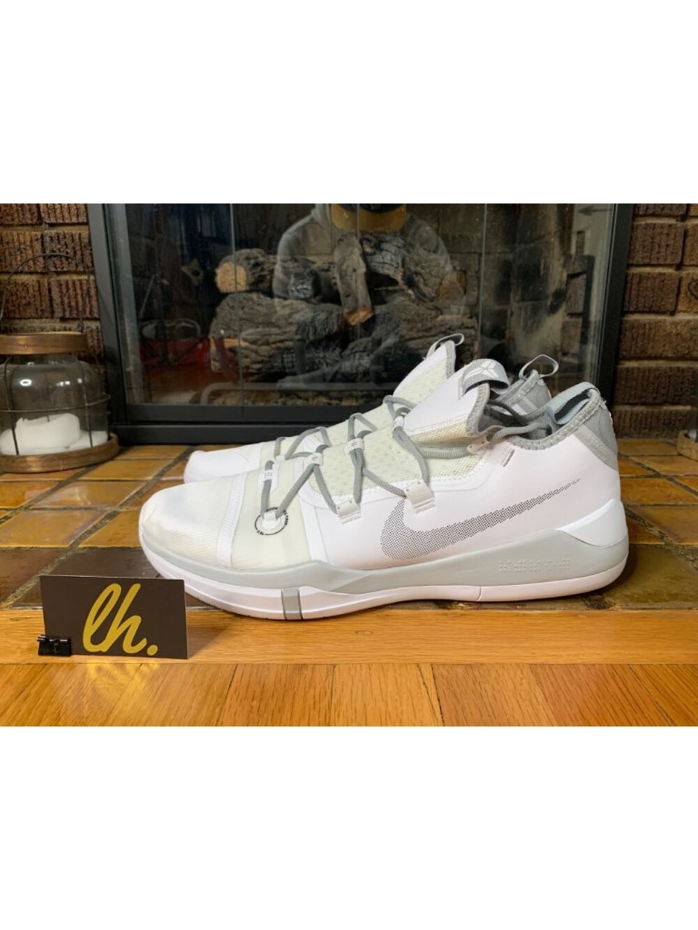 Size 17.5 Nike A.D. Exodus TB White Grey Athletic Basketball Sneakers AT3874-100